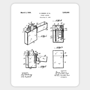 Zippo Lighter Patent - Smoking Smoker Smoke Vape Shop Art - White Sticker